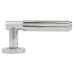 Jedo Polished Chrome Fire Rated Fluted Door Handles on Round Rose - Bloom Range 