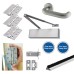 Heavy Duty Latch Door Handle on Rose Fire Door Kit - Power Size 2-5 - Push/Pull - Aluminium Heavy Duty Latch Door Handle on Rose Fire Door Kit - Power Size 2-5 - Push/Pull - Aluminium