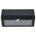 Forum Zink Dawdon 9.2W LED Solar Outdoor Down Wall Light with PIR - IP44 - 6000K - Black