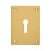 Souber Jumbo Escutcheon - 65.5 x 47.6mm - Keyhole - Polished Brass