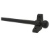 Exel Stair Rod with Round Bulb Finials - 900mm Length - Matt Black