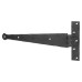 Blacksmith Light Duty Door Tee Hinge - 280mm Length - Antique Black Iron