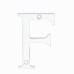 76mm Screw Fix Door Letter - F - White