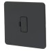 Knightsbridge 13A 1 Gang Screwless Flat Plate Unswitched Fused Spur - Anthracite Grey