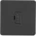 Knightsbridge 13A 1 Gang Screwless Flat Plate Unswitched Fused Spur - Anthracite Grey