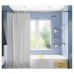 Croydex Long Drop Shower Curtain - 1800 x 2000mm - White Polyester 