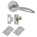 Exel Morgan Latch Door Handle on Rose Kit - Satin Chrome