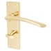 Exel Polished Brass Bathroom Door Handle - Rimini Range - 151 x 42mm