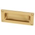Exel Rectangular Flush Cabinet Pull Handle - 102 x 45mm - Polished Brass