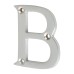 63mm Screw Fix Door Letter - B - Satin Chrome