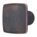 Hampstead Rayon Square Cabinet Knob - 35 x 35mm - Brushed Oil Rubbed Bronze