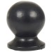 Olde Forge Ball Cabinet Knob - 30mm Diameter - Black Iron