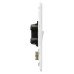 Knightsbridge 45A 2 Gang Screwless Double Pole Cooker Switch with Neon - Matt White