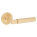 Burlington BUR30 Satin Brass Door Handles on Round Reeded Rose - Westminster Range 