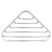 Croydex Wirework Small Corner Shower Soap Dish Basket - 40 x 195 x 120mm - Stainless Steel