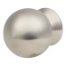 Exel Turned Ball Cabinet Knob - 30mm Diameter - Satin Stainless Steel
