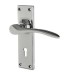 Hampstead Polished Chrome Keyhole Lock Door Handle - Buckingham Range - 152 x 41mm