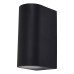 Forum Zink Antar Outdoor Up & Down Wall Light - IP44 - Black 