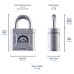 Squire Mercury High Security Padlock - 45mm Body - 19 x 20.5mm Shackle - Silver