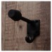 Hampstead Cubical Single Hat & Coat Hook with Buffer - 85 x 55mm - Matt Black