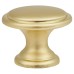 Exel Rim Round Cabinet Knob - 30mm Diameter - Satin Brass