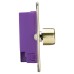 Knightsbridge 5-150W 2 Gang 2 Way Push On/Off Rotary Flat Intelligent LED Dimmer - Brushed Brass