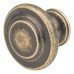 Olde Forge Readford Round Cabinet Knob - 33mm Diameter - Antique Brass