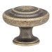 Olde Forge Readford Round Cabinet Knob - 33mm Diameter - Antique Brass
