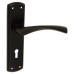Exel Matt Black Keyhole Lock Door Handle - Monza Range - 175 x 45mm