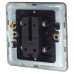 Knightsbridge 10AX 1 Gang Screwless Intermediate Flat Plate Light Switch - Anthracite Grey