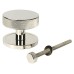 From The Anvil Brompton Round Knurled Centre Door Knob - 90mm Rose - Polished Nickel
