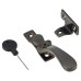 Hampstead Victorian Locking Wedge Casement Window Fastener - Reversible - Black Nickel