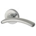 Jigtech Satin Chrome Door Handles on Round Rose - Viper Range 