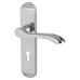 Exel Polished Chrome Scroll Keyhole Lock Door Handle - Ancona Range - 180 x 39mm