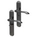 Hampstead Black Nickel Bathroom Door Handle - Long Plate - Altea Range - 240 x 41mm