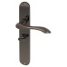 Hampstead Black Nickel Bathroom Door Handle - Long Plate - Altea Range - 240 x 41mm