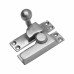 Hampstead Heavy Duty London Pattern Quadrant Arm Sash Window Fastener - 75 x 23mm - Satin Chrome