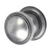 Olde Forge Round Art Deco Centre Door Knob - 90mm Rose Diameter - Pewter