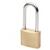 Long Shackle Padlock - 50mm Body - 52 x 28mm Shackle - Keyed Alike Key 1 - Brass