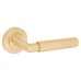 Burlington BUR40 Satin Brass Knurled Door Handles on Round Knurled Rose - Piccadilly Range 