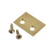Bramah Rola Sash Window Stop Plate - 25 x 18mm - Satin Brass