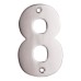 Exel 100mm Screw Fix Door Numeral - 8 - Satin Stainless Steel