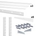 elfa Wardrobe & Storage Starter Kit - 1 Bay, 3 Ventilated Wire Shelf - 936 x 1532 x 320mm - White