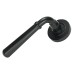 From The Anvil Matt Black Door Handles on Round Rose - Newbury Range 