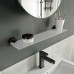 Croydex Epsom Flexi-Fix Frosted Glass Shelf - 590 x 135.5 x 60mm - Matt Black