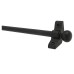 Exel Lines Stair Rod with Round Bulb Finials - 900mm Length - Matt Black