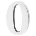 50mm Concealed Self Adhesive Door Numeral - 0 - Polished Aluminium