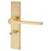 Exel Satin Brass Bathroom Door Handle - Farley Range - 200 x 42mm