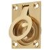 Exel Rectangular Flush Ring Cabinet Pull Handle - 50 x 38mm - Polished Brass