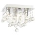Forum Spa Orlando 4 Light Flush Ceiling Light - Polished Chrome Fittings & Crystal Droplets
